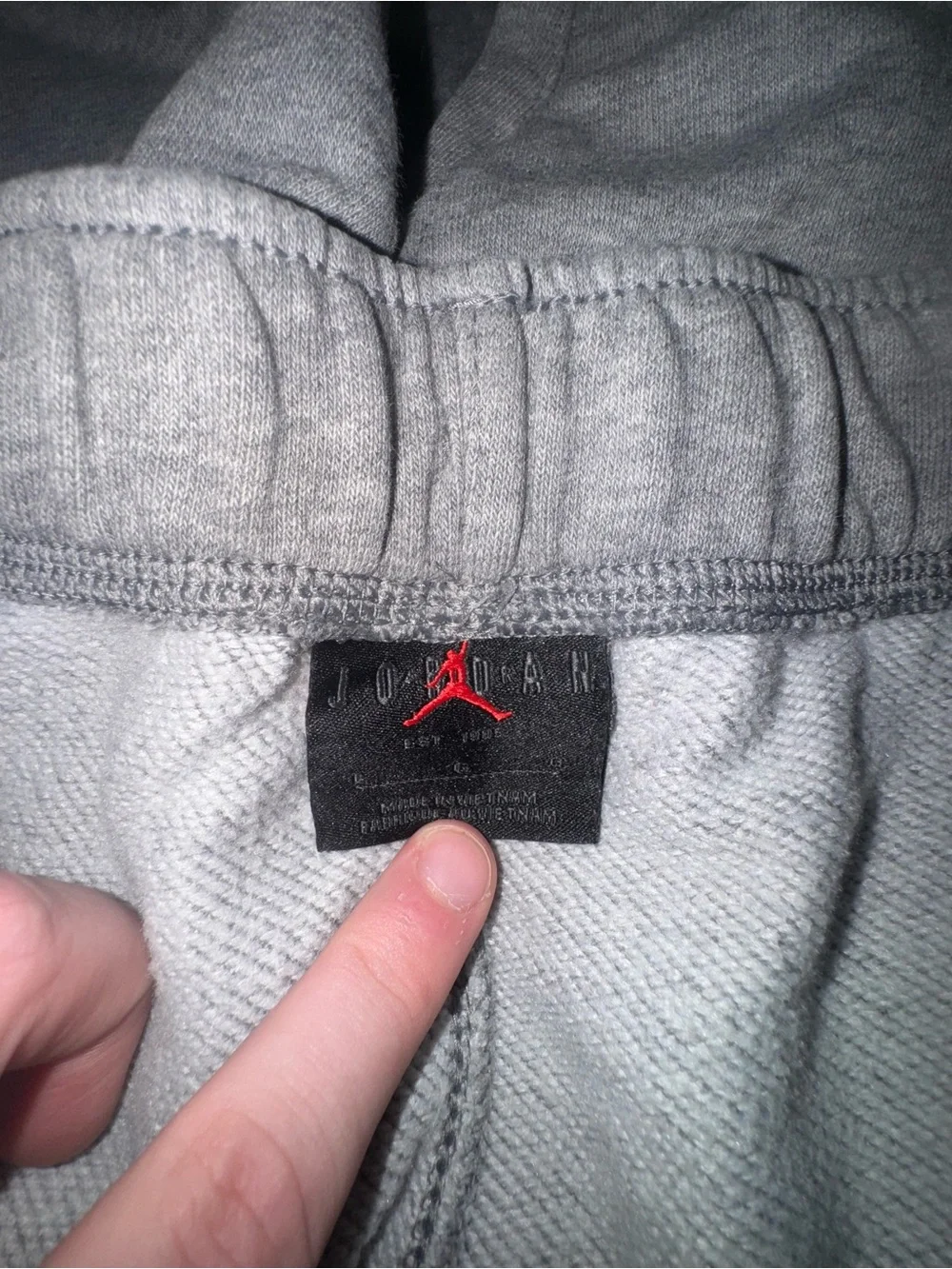 Jordan Men’s Cut Off Gray Fleece Joggers